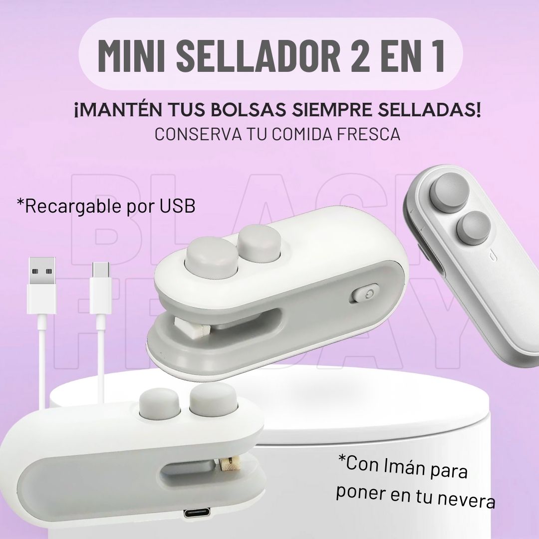 MINI SELLADOR DE BOLSAS 2en1