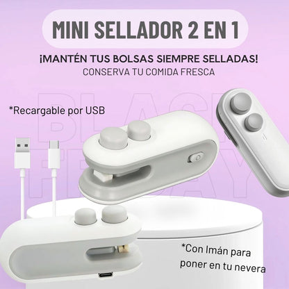 MINI SELLADOR DE BOLSAS 2en1
